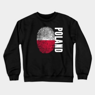 Poland Flag Fingerprint My Story DNA Polish Crewneck Sweatshirt